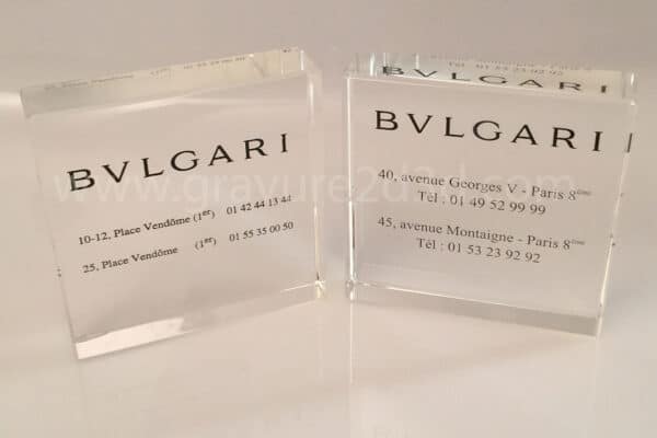 Plaques de signalétique gravées ou imprimées - plaque de verre avec marquage couleur