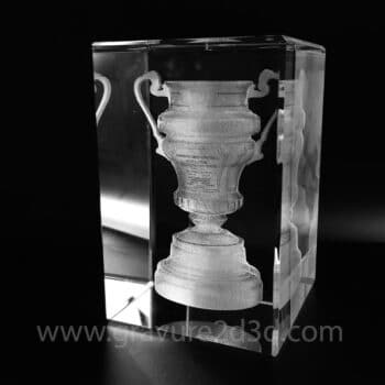 rectangle en verre gravure laser