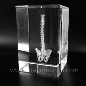 bloc de verre gravure laser