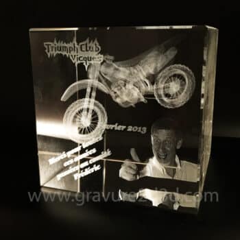 presse papier verre personnalisable