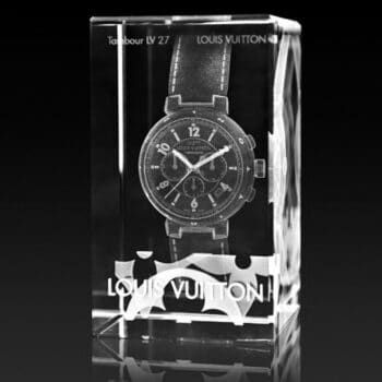 bloc rectangulaire en verre personnalisable