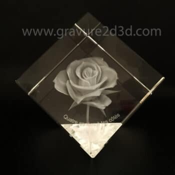 cube de verre gravure laser