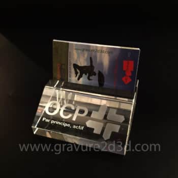 porte carte en verre personnalisable