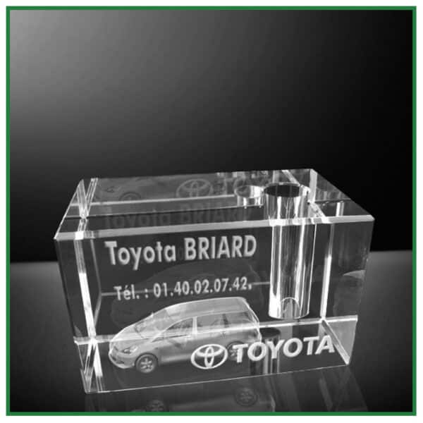 Porte stylo en verre gravure laser