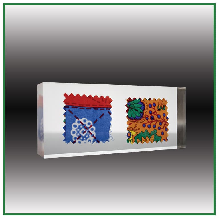 Bloc de plexi avec inclusion