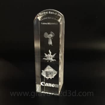 Trophée en verre sur mesure