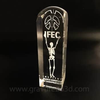 Trophée en verre colonne