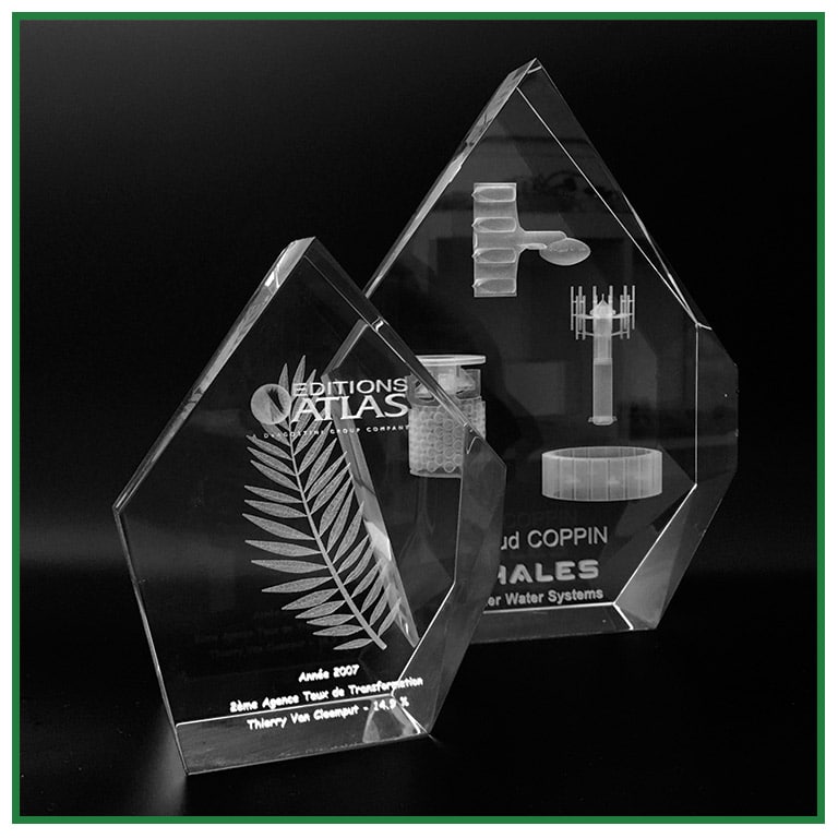 trophee verre personnalisé