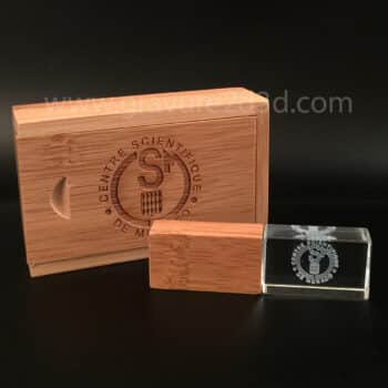 cle usb verre et bois