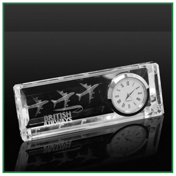 horloge personnalisée en verre