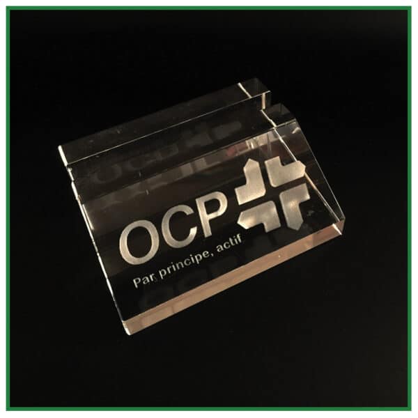 Porte cartes de visite en verre