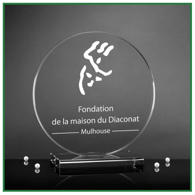 Trophée plexiglass rond sans socle