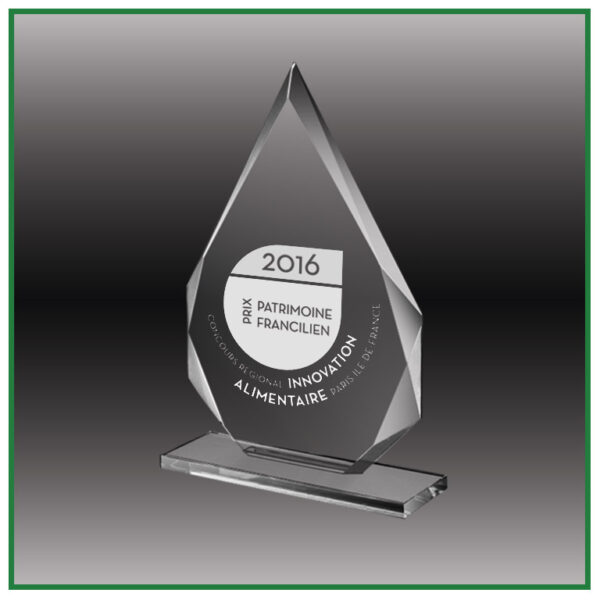 Trophée personnalisé en verre