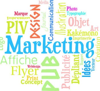 marketing communication, nuage de mots