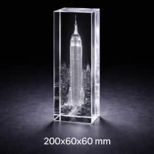 Grands trophées rectangulaires en verre