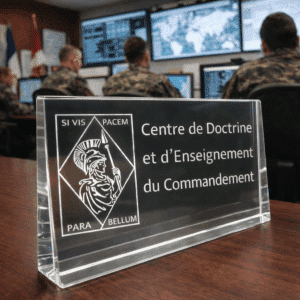 Trophée en verre rectangulaire horizontal