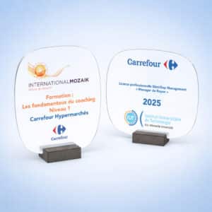 Plaque plexiglas personnalisée arrondie imprimée