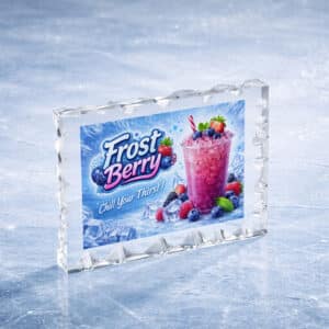 Trophée plaque acrylique ondulé design personnalisé