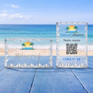 Trophée plaque acrylique ondulé design personnalisé