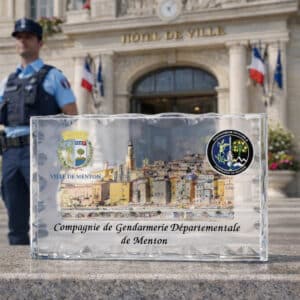 Trophée plaque acrylique ondulé design personnalisé