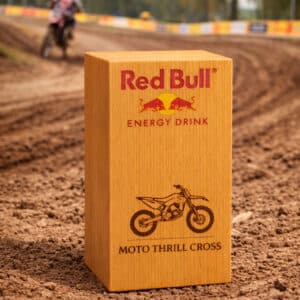 Trophées en bois personnalisables, gravure laser et marquage couleurs