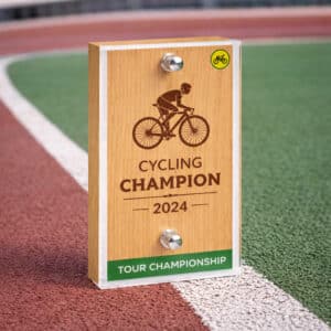 Trophée bois plexi personnalisable