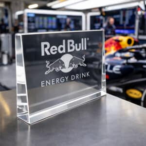 Trophée en verre rectangulaire horizontal