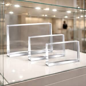 Trophée en verre rectangulaire horizontal