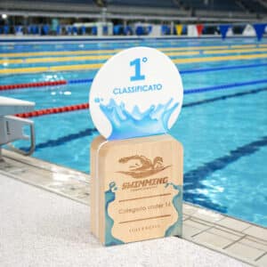 Trophée plexi et bois personnalisé