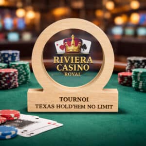 Trophée rond bois et plexi personnalisé