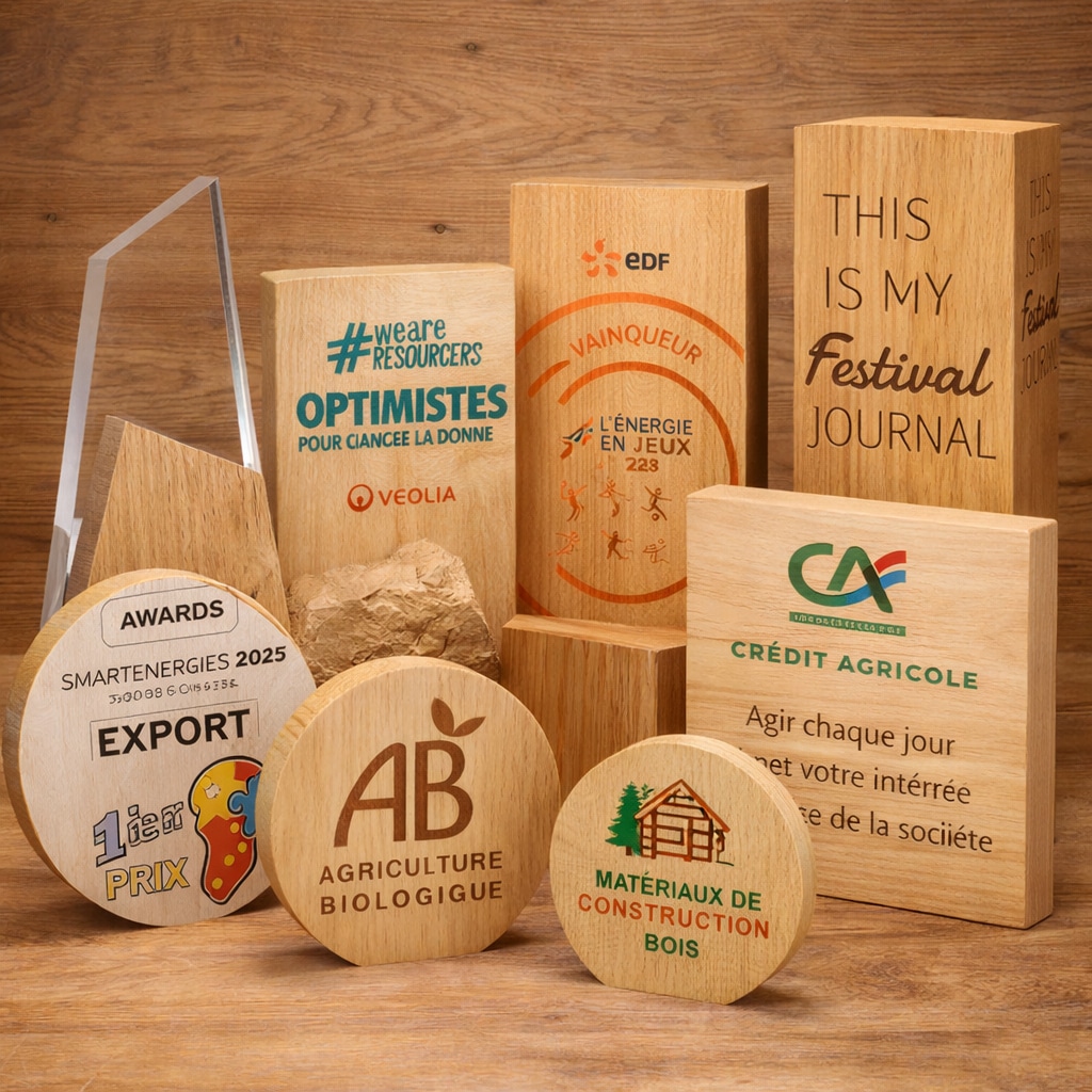 Trophées en bois personnalisés