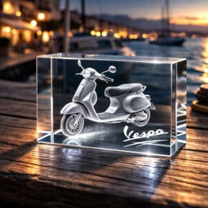 Bloc de verre gravé 80x50x50 mm