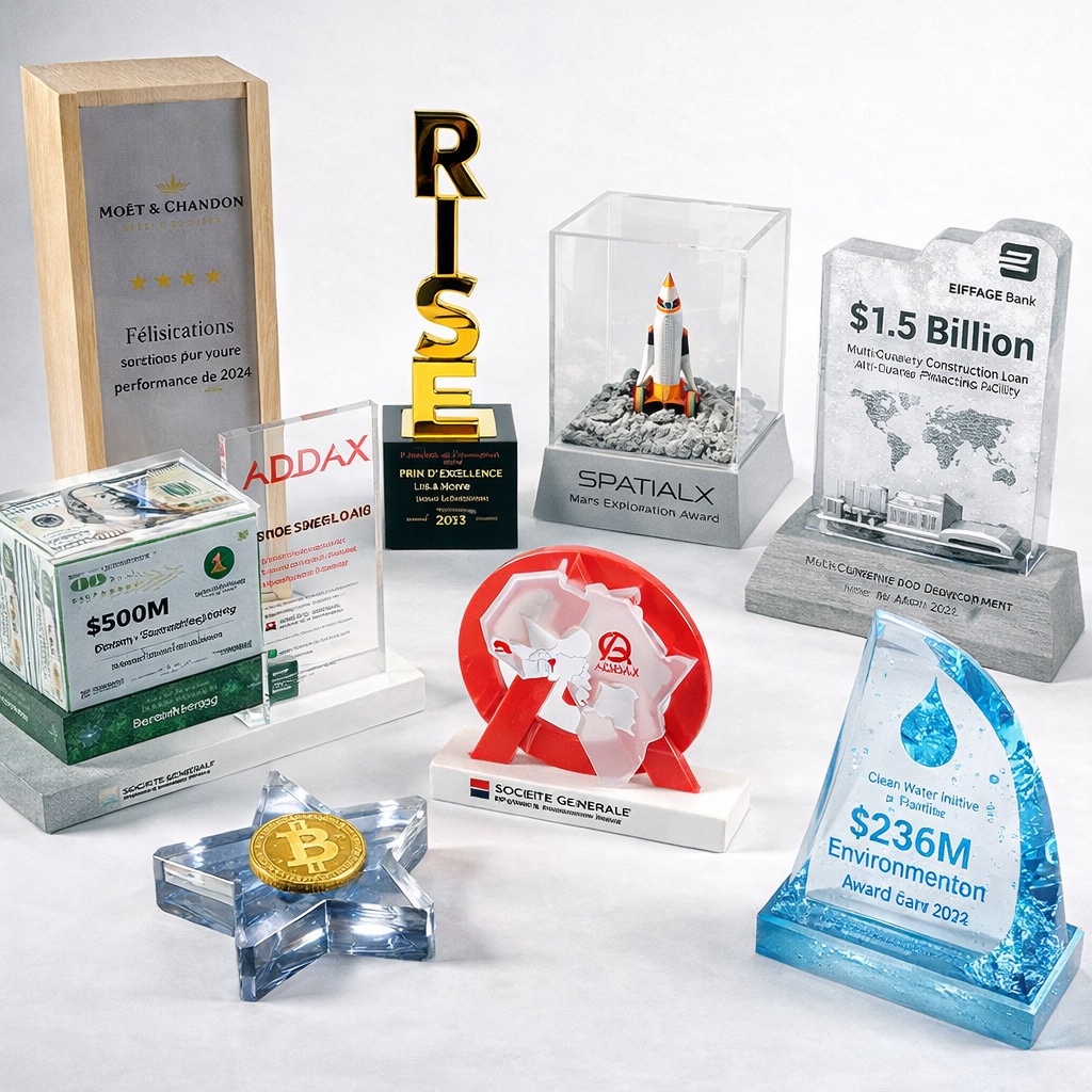 Trophées acryliques, plexiglas personnalisés