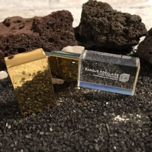Clé USB gravée en verre Gold
