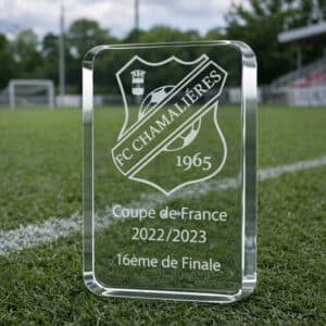 Plaque en verre personnalisée par gravure laser