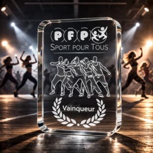 Plaque en verre personnalisée par gravure laser