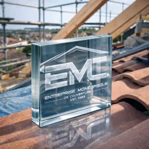 Plaque en verre carrée personnalisée