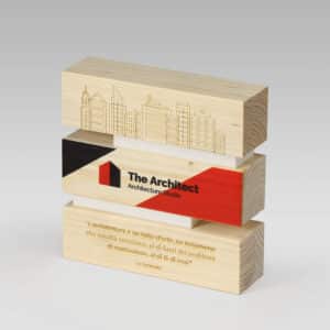 Trophée en bois personnalisé design – Gravure, marquage couleur