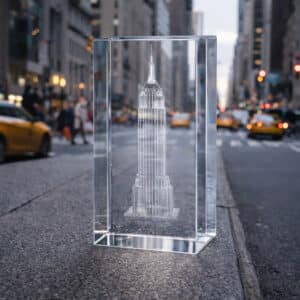 Trophées en verre rectangles 10 - 15 cm. Gravure laser