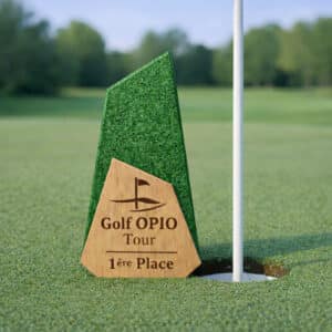 Trophée personnalisé PMMA bois Design voile