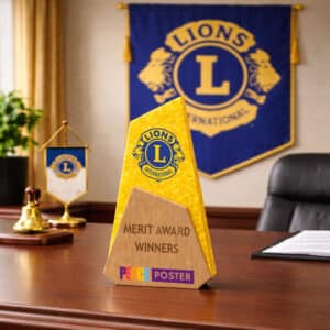 Trophée personnalisé PMMA bois Design voile