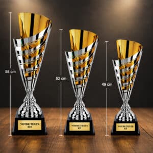 Coupe personnalisée bicolore métal