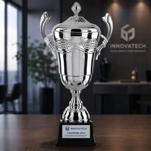 Trophée coupe métal argent