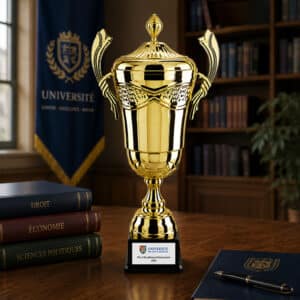 Coupe trophée dorée métal