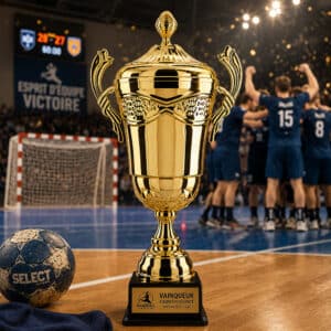 Coupe trophée dorée métal