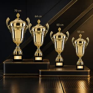 Coupe trophée dorée métal