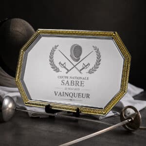 Plateau personnalisable or et argent avec gravure laser